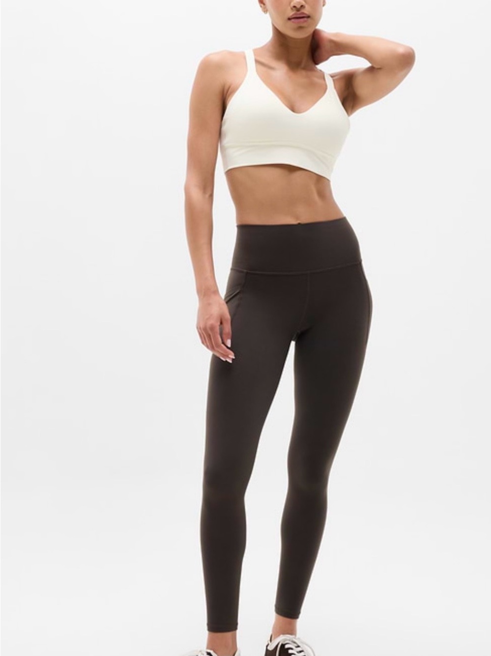 NWOT-Athleta Truffle Salutation Stash Tight, Medium